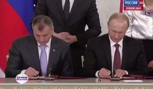 Crimée : Poutine signe le rattachement à la Russie