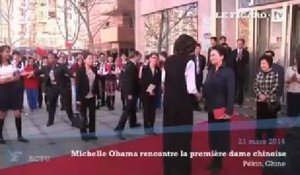 Michelle Obama reçue par la première dame chinoise
