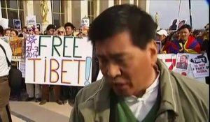 France-Chine : "Nous voulons la liberté", clament des militants tibétains à Paris