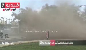 L'explosion de la deuxième bombe lors des attentats au Caire