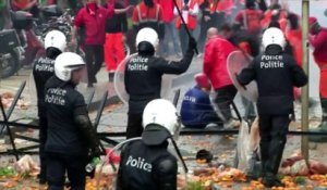 Violences dans une manif anti-austérité à Bruxelles