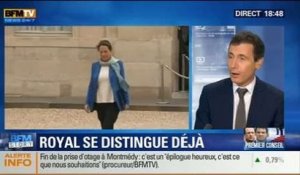 BFM Story: Gouvernement Valls: Ségolène Royal s'est-elle démarquée en reprenant le dossier "écotaxe" ? - 04/04