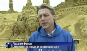 Festival de sculptures de sable en Belgique