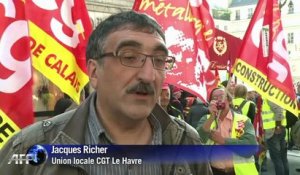 Une manifestation devant l'assemblée nationale contre la réforme des retraites