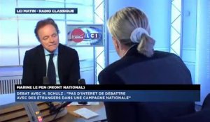 Marine Le Pen, invitée de Guillaume Durand avec LCI