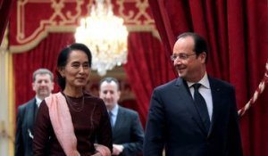 Déclaration aux côtés de Mme AUNG SAN SUU KYI