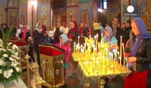 A Pâques, la cathédrale Saint-Michel de Kiev dans le souvenir de Maïdan