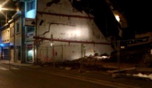 Mouscron: démolition du bâtiment rue du Christ