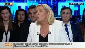 BFM Politique: L'interview BFM Business, Marine Le Pen répond aux questions d'Hedwige Chevrillon - 11/05 2/6