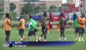 Football: l'équipe de Côte d'Ivoire s'entraîne à Dallas