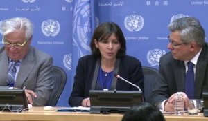 Anne Hidalgo donne sa première conférence à l'ONU