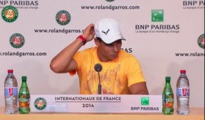 Conférence de presse R.Nadal Roland Garros 2014 1/4