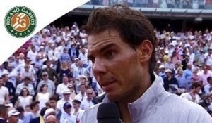 Nadal's first reaction after his 2014 French Open win