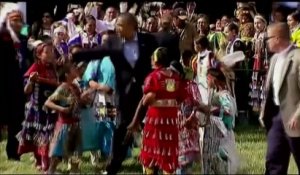 Barack Obama visite une réserve indienne
