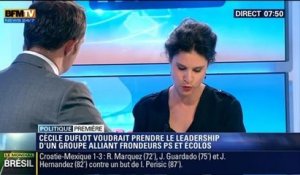 Politique Première: Cécile Duflot veut prendre le leadership d'un groupe alliant frondeurs PS et Ecolos - 24/06