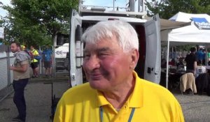 Raymond Poulidor parle de Tony Gallopin qui endosse le maillot jaune le 13 juillet 2014.