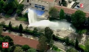 Un immense geyser noie les rues de Los Angeles