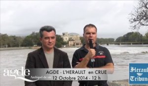 AGDE - 2014 - Dernière Minute - Le POINT VIGILANCE par le Maire d'Agde et le Commandant du SDIS par Didier DENESTEBE