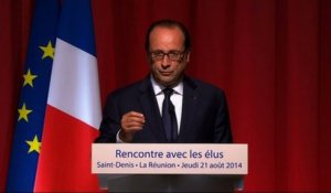 Discours du président François Hollande lors de la rencontre avec les élus de La Réunion