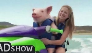 Pig steals hot blonde girlfriend