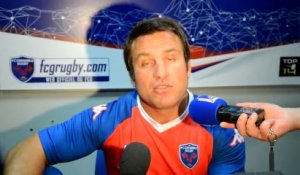 Fabrice Landreau, directeur sportif du FCG rugby, reste modéré après la belle victoire de Grenoble contre Bordeaux