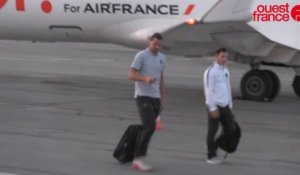 Rennes - PSG : l'arrivée des Parisiens à l'aéroport