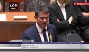 Assemblée nationale. Valls obtient la confiance par 269 voix