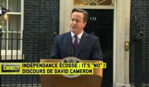 Ecosse : Cameron "ravi" du non au référendum