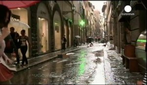 La grêle frappe le centre historique de Florence