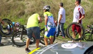 Grosse chute au mondial de cyclisme féminin