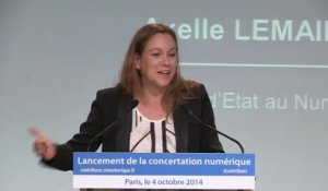 Concertation numérique : discours d'Axelle Lemaire
