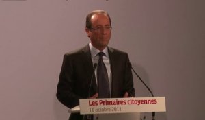 Déclaration de François Hollande suite à sa victoire