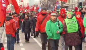 Des milliers de travailleurs dans les rues de Bruxelles