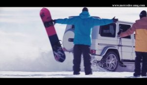 Les Mercedes AMG font du ski