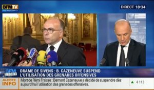BFM Story: Décès de Rémi Fraisse: Bernard Cazeneuve suspend l’utilisation des grenades offensives (3/3) - 28/10