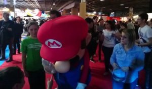 Mario en slow-motion à la Paris Games Week 2014
