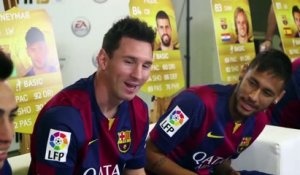 Las estrellas del FC Barcelona "enloquecen" con el FIFA 15