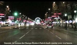 Descente des Champs Elysées, Paris (Nouvel an 2012)