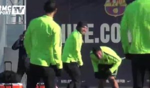 Football / L'entraînement du FC Barcelone avant d'affronter le PSG - 09/12