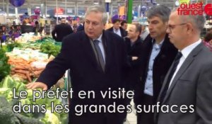 Le préfet des Côtes-d'Armor en visite au Carrefour