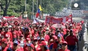 Manifestation et rhétorique anti-américaine au Venezuela