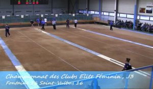 Quatrième tour, Fontaine contre Saint-Vulbas, Sport Boules, J3 Elite Féminine 2014 2015