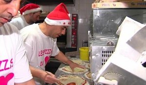 Nice: un  pizzaïolo joue les pères Noël auprès des SDF