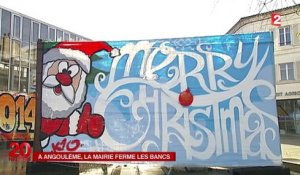 Des grilles anti-SDF autour de bancs  à Angoulême :  la mairie assume malgré la polémique