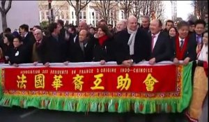 "Voilà, voilà, c'est formidable", Manuel Valls fête le nouvel an chinois à Paris