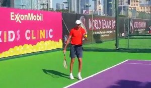 ATP - Doha - L'entraînement d'Ivo Karlovic en images
