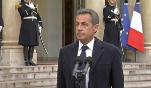 Nicolas Sarkozy : "Je suis bouleversé par l'attitude de nos compatriotes et les démonstrations d'unité"