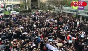 1 500 personnes étaient Charlie à Saint-Lô place de la mairie