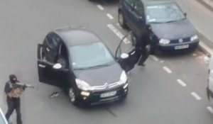 Images de la fuite des hommes qui ont attaqué « Charlie Hebdo »