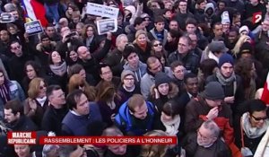 "Merci la police ! La gendarmerie aussi ! ", scandé dans la  marche de Paris